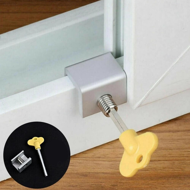  Sliding Sash Stopper Cabinet Locks Straps Doors Security Anti-theft Lock Window Sliding Door Baby Kids Child Safety Doors Lock