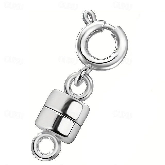  Magnetic Necklace Clasps and Closures - Gold and Silver Plated Bracelet Connectors for Necklaces Chain Jewelry Making
