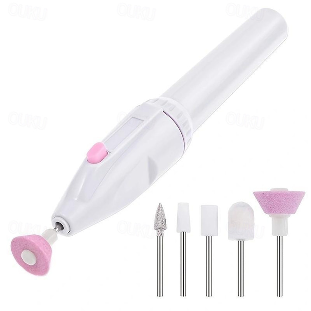  Lixa de Unhas Elétrica Conjunto de Perfuração de Manicure Pedicure Elétrica 5 em 1 Lixa de Unhas Profissional Moedor de Cuidado Pessoal de Manicure e Pedicure Presente de Dia dos Namorados