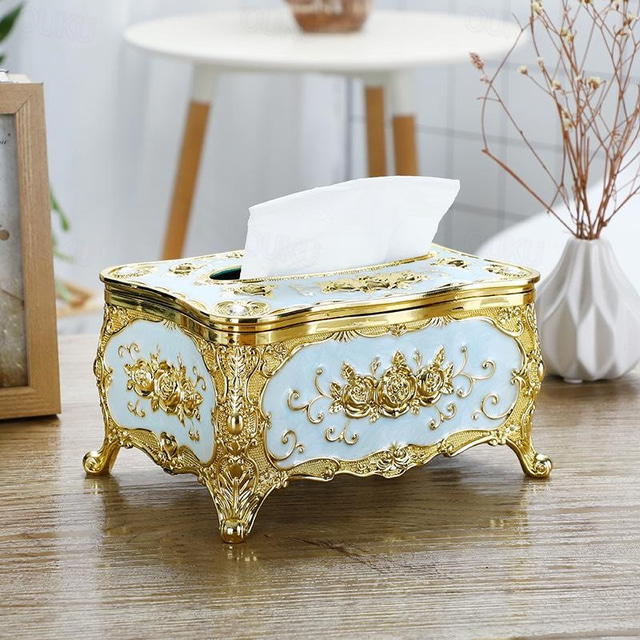  papírzsebkendőtartó, vintage WC-papír tartó, elegáns akril arctörlő szalvéta-adagoló tartó hálószobába, dohányzóasztalba, fürdőszobába, otthonba, étterembe, esküvői