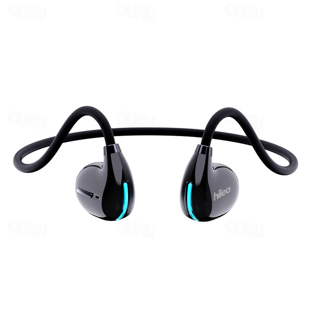  Bone Conduction Headphone Ear Hook Bluetooth 5.3 LED Light Ergonomic Design Stereo