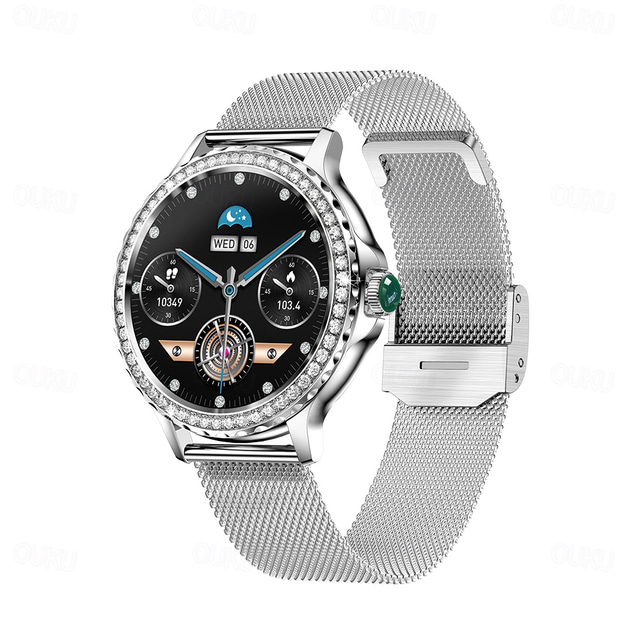  696 NX19 Smart Watch 1.3 inch Smartwatch Fitness Running Watch Bluetooth Pedometer Call Reminder Sleep Tracker Compatible with Android iOS Women Hands-Free Calls Message Reminder Custom Watch Face