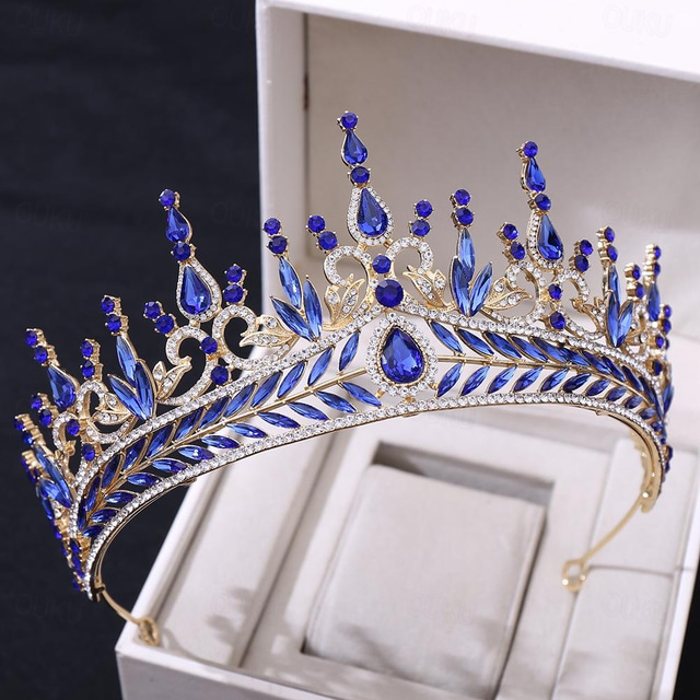  luxus barokk kristály menyasszonyi tiaras strassz korona menyasszonyi diadem esküvői haj kiegészítők női divatékszerekhez
