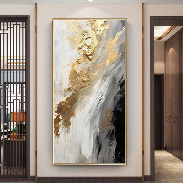 2026年 mintura 手作りゴールド抽象油絵キャンバス壁アート装飾現代絵