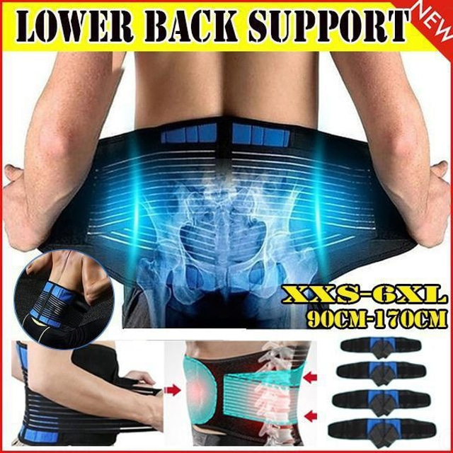  nueva actualización alta comodidad ajustable neopreno soporte de cintura doble tirón soporte lumbar brace bajo en la espalda cinturón brace banda de alivio del dolor cintura