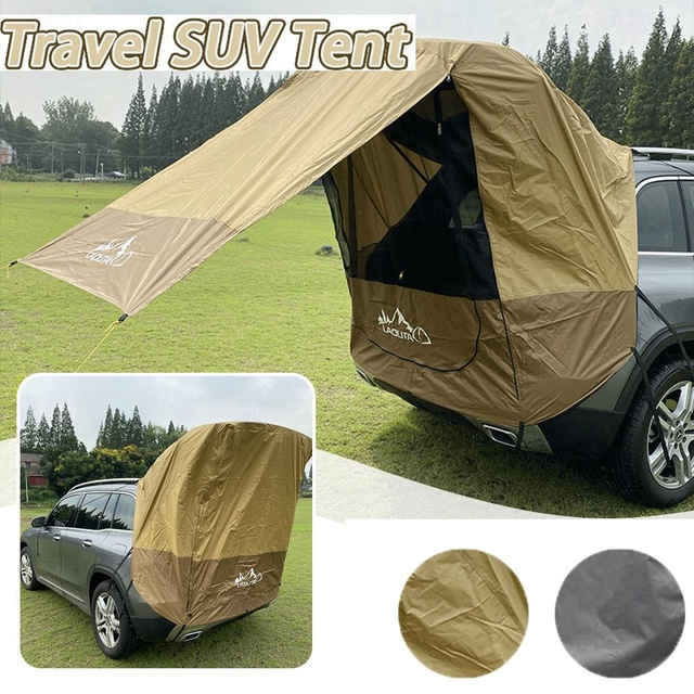  Car Tail Extension Tent Sunshade Rainproof Outdoor Self-driving Tour Barbecue Camping Car Travel Tent Trunk Tent
