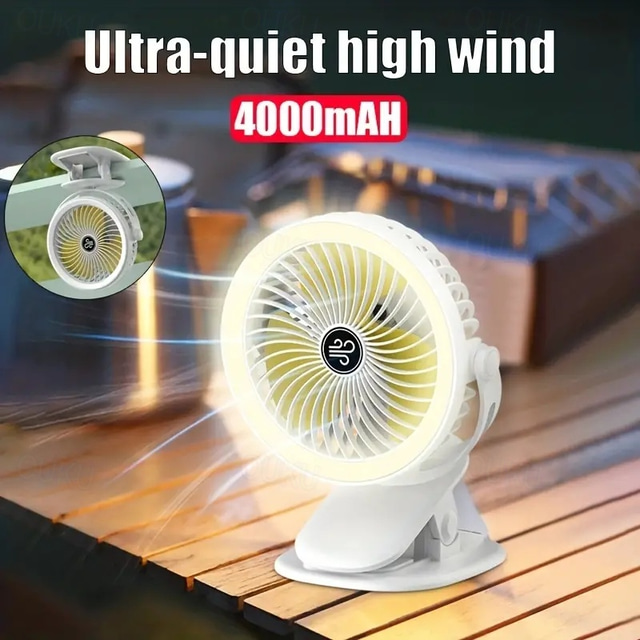 1pcLarge Capacity Fan Portable Fan Can Be Clipped Desktop Fan USB