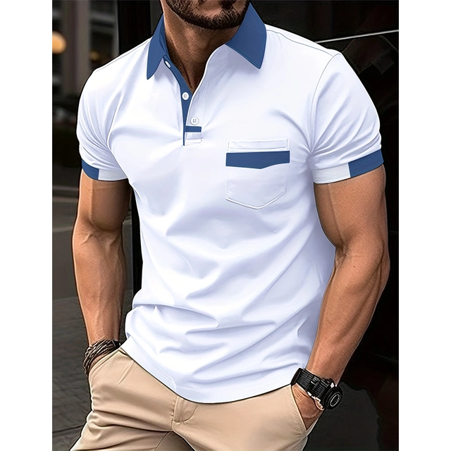 Hombre POLO Camiseta De Golf Casual Festivos Diseño Clásico Manga Corta Moda Basico Plano Boton Verano Ajuste Regular Negro Verde Ejercito Azul Marino P9582887