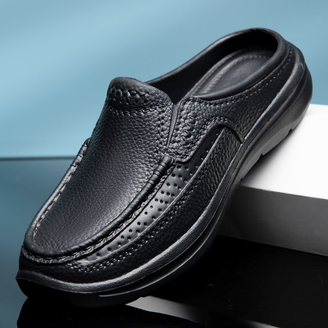  Ανδρικά Παντόφλες & flip-flops Παντόφλες Μεγάλα Μεγέθη Παντόφλες εξωτερικού χώρου Καθημερινό Στυλ Παραλίας ΕΞΩΤΕΡΙΚΟΥ ΧΩΡΟΥ Σπίτι Καθημερινά PU Αναπνέει Άνετο Αντιολισθητικό Μοκασίνια Μαύρο Καφέ