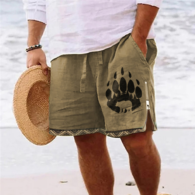  Men's Graphic Prints Board Shorts Swim Shorts Swim Trunks Mid Waist Vintage Ethnic Style Retro Vintage Casual Daily Holiday Zipper Pocket Elastic Waist Designer Clothing Apparel