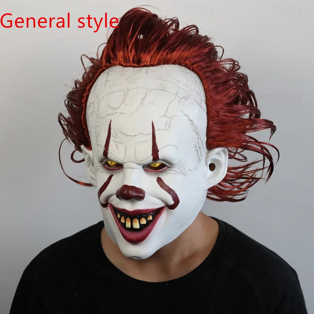  1 buc. clovn de groază de halloween înapoi la suflet mască machiaj joker accesorii de acoperire pentru îmbrăcăminte accesorii surprize amuzante anime cosplay