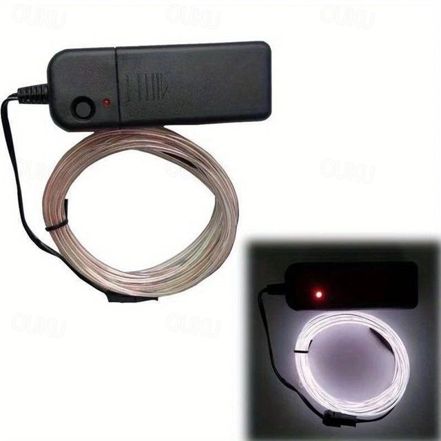  Glow EL Wire Cable LED Neon Christmas Dance Party DIY Costumes Clothing Luminous Car Light Decoration Clothes Ball Rave With Battery Drive Box