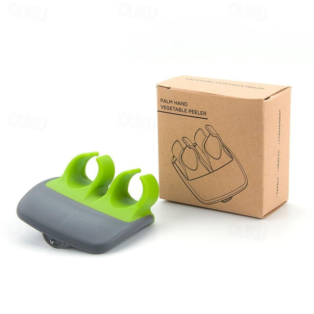  1pc, Hand Vegetable Peeler, Palm Peeler, Rubber Finger Grips Comfortable To Peel Pumpkin