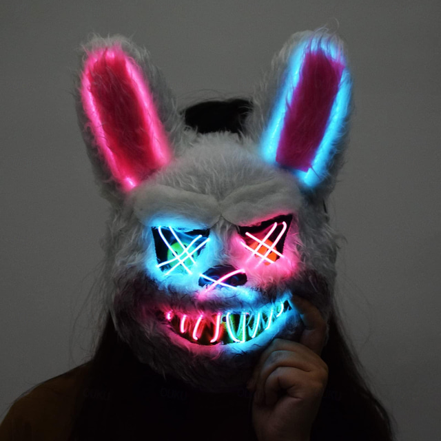  masque d'halloween masque de purge, masque effrayant masque de hacker masque à fourrure costume d'halloween