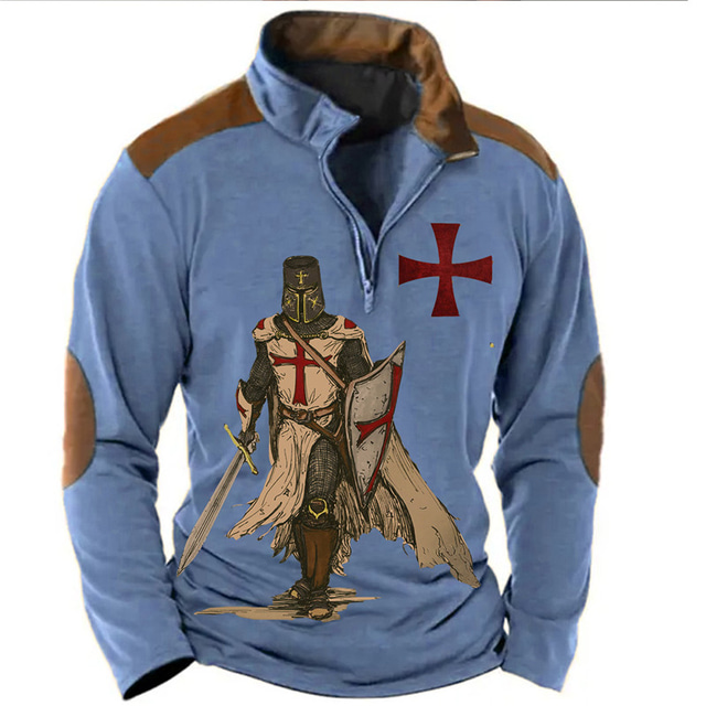  Knights Of Malta Comfort Color Sweatshirts Mens Graphic Hoodie Templar Prints Daily Classic Casual