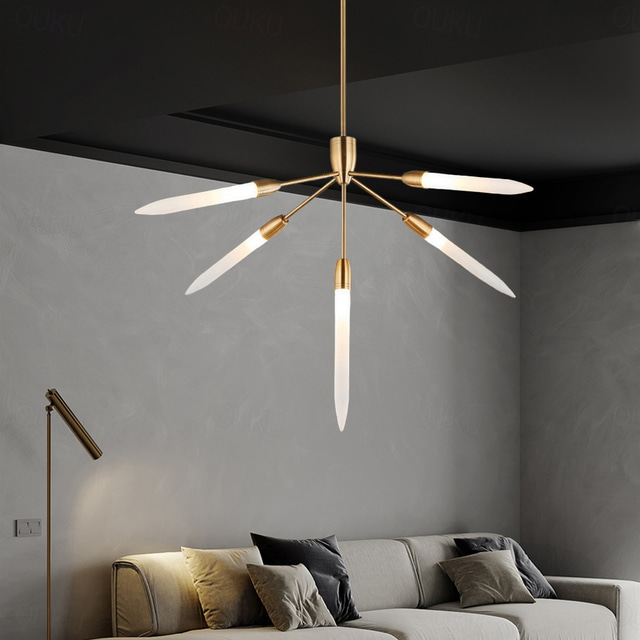  LED Pendant Light Sputnik Chandelier 24/45 Head with Acrylic Disc Decoration Designer Style Hanging Light Ceiling Light for Living Room Restaurant Bedroom 110-240V