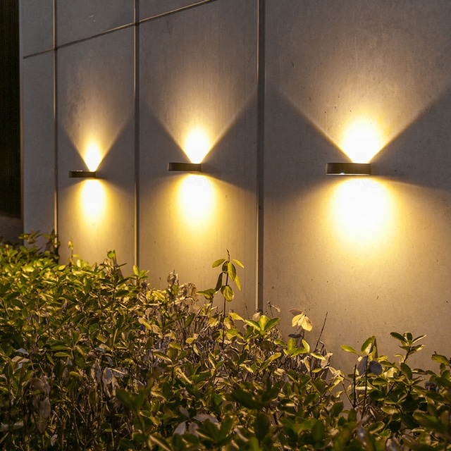  Solar Wall Light Outdoor Home Lighting Street Light Balcony Atmosphere Wall Wash Spot Light Garden Step Fence Courtyard Waterproof Landscape Lamp