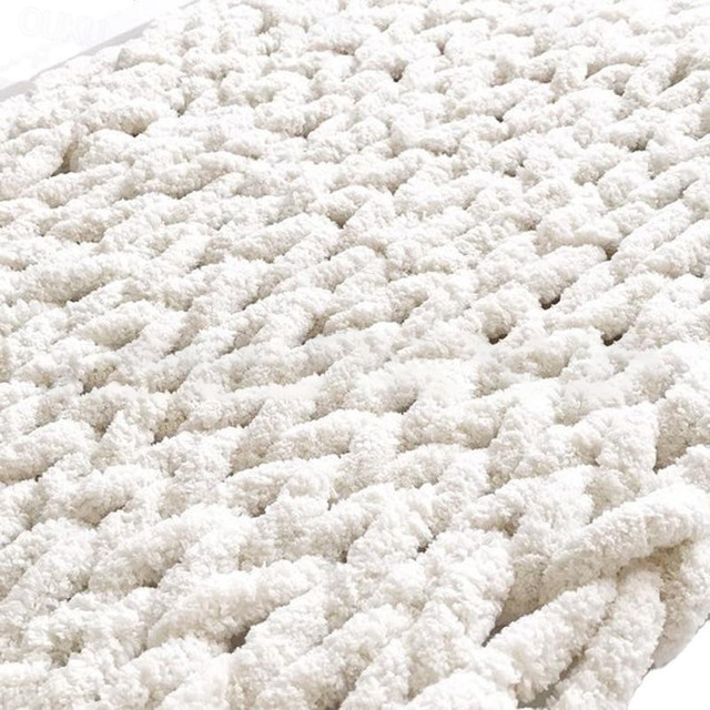  aruncă de pătură din tricot gros | 100% tricotat manual cu fire jumbo chenille