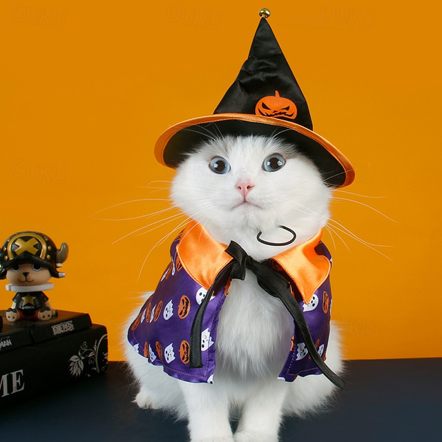  Câini Pisici Costum Manta Cosplay Amuzant Iarnă Απαλό Halloween În aer liber Halloween  Ținute haine pentru cățeluși