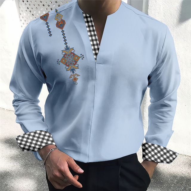 Chemise Pour Homme Imprimé Rétro Psychédélique De Fête REGULAR Verte