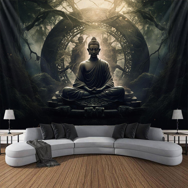  l.t.home buddha bohemisk hängande gobeläng väggkonst stor gobeläng väggmålning dekor fotografi bakgrund filt gardin hem sovrum vardagsrum dekoration lotus