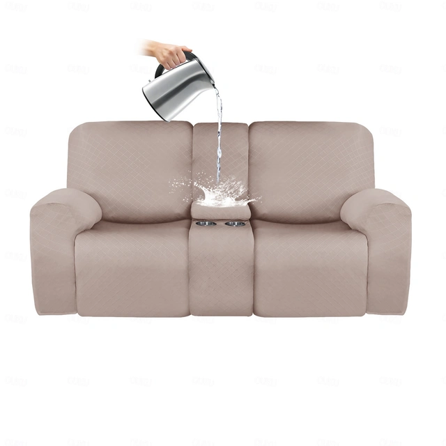 Waterproof Recliner Covers Loveseat with Middle Console Slipcover8