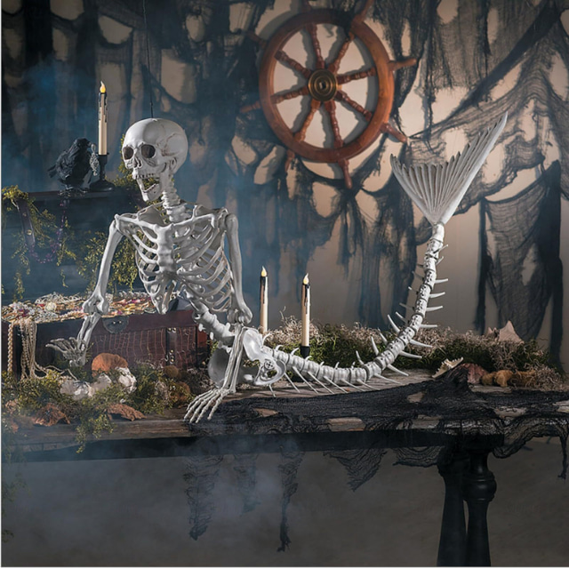  Halloween Mermaid Skeletons Home Decor 80CM