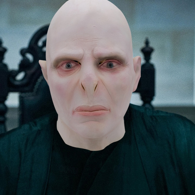  Voldemort maszk, mert halálfaló húsvéti latex fejfedő filmekhez és televíziós műsorokhoz halloweenkor