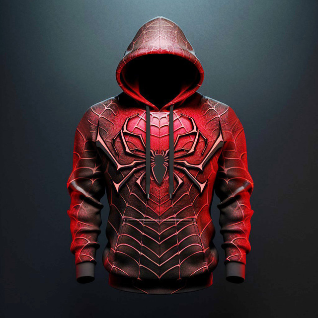 Halloween Spider: No Way Home Mens Graphic Hoodie Spiders Web Fashion Daily Basic 3D Print Pullover Sports Outdoor Holiday Vacation Hoodies #1 #2 #3 Hooded Front Pocket Spider Red Cotton