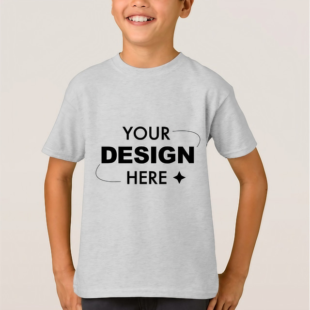  Custom T Shirts for 3-12 Years Boy and Girls Cotton Add Your Own Design Image Photo Personalized Kids Tee