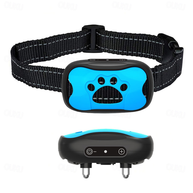  Popular Pet Bark Stopper Intelligent Identification Charging Waterproof Electric Shock Dog Training Collar Dog Training Device