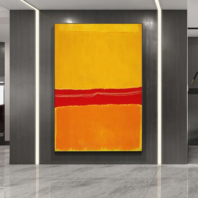  1 st markerar rothko canvas väggkonst handmålad konstverk målning bild för kontor sovrum hem modern dekoration rullad duk (ingen ram)