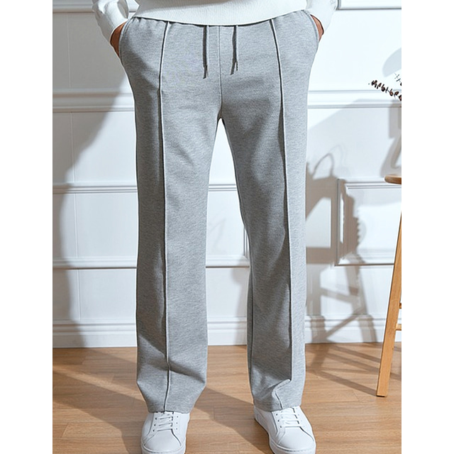  Męskie Spodnie dresowe Uprawiający jogging Spodnie Spodnie dresowe z prostymi nogawkami Plisowane spodnie Ściągana na sznurek Elastyczny pas Równina Komfort Oddychający Na zewnątrz Codzienny Wyjściowe