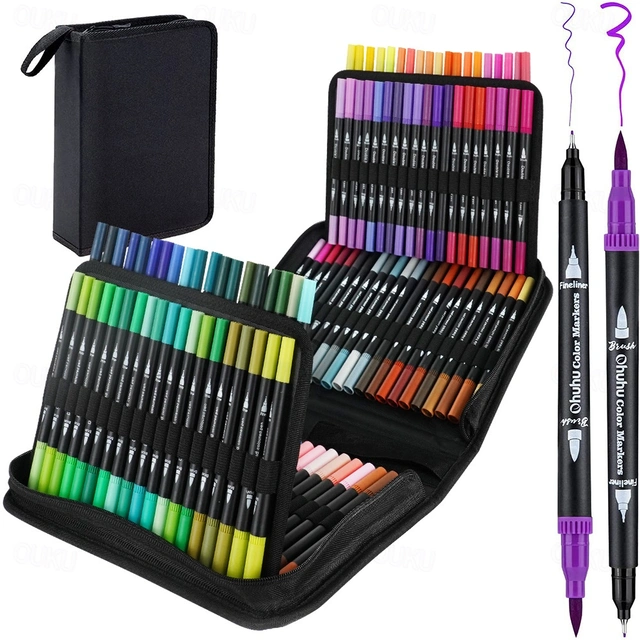 120 Color Color Soft Head Hook Double Head Watercolor Pen Set Art And 