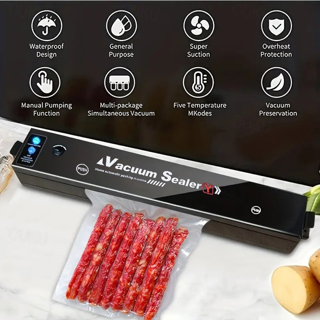 Automatic Vacuum Sealer Machine Keep Food Fresh For Longer With 10