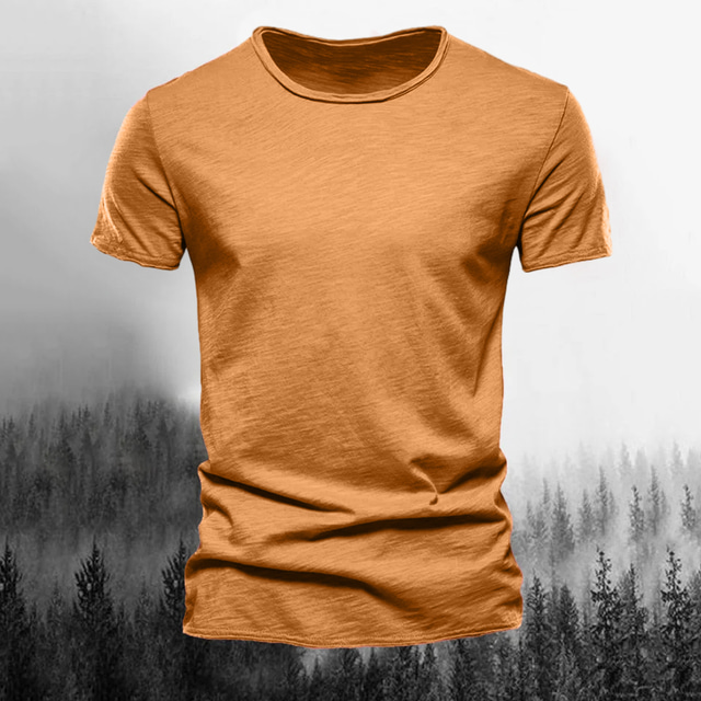  Men's T shirt Tee Tee Top Plain Crew Neck Street Vacation Short Sleeves Clothing Apparel Fashion Designer Basic