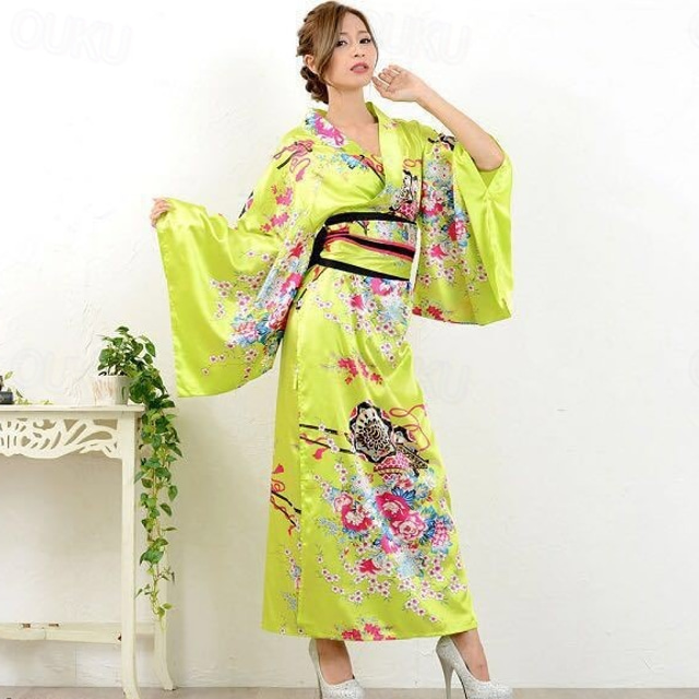 Women's Yukata Robe Kimono Japanese Traditional Masquerade Adults Kimono Coat Party