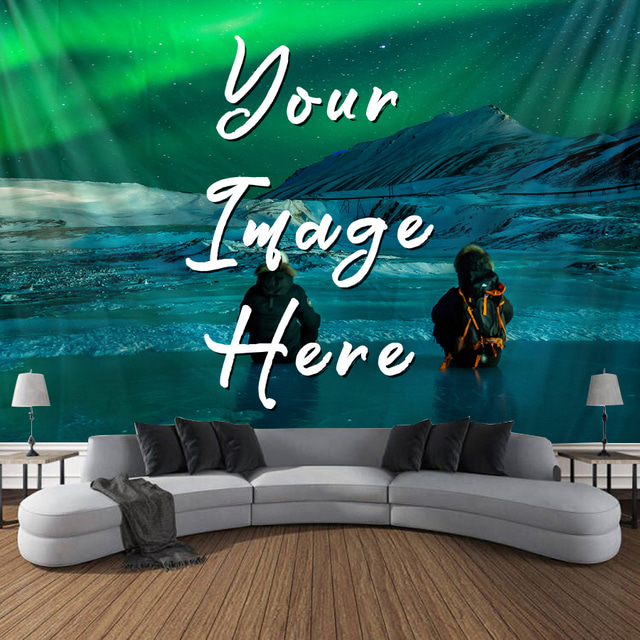  přizpůsobený personalizujte závěsný gobelín s vaší fotografií nástěnné umění nástěnná malba výzdoba fotografie pozadí domácí ložnice dekorace obývacího pokoje (navrhněte rozlišení fotografie 3 měsíce nebo vyšší)