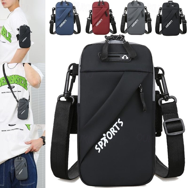  2023 New Multi Functional 3 IN 1 Outdoor Sports Fitness Running Mountaineering Mobile Phone Bag Travel Small Bag Cross Body Waist Hanging Arm Bag Single Shoulder Bag