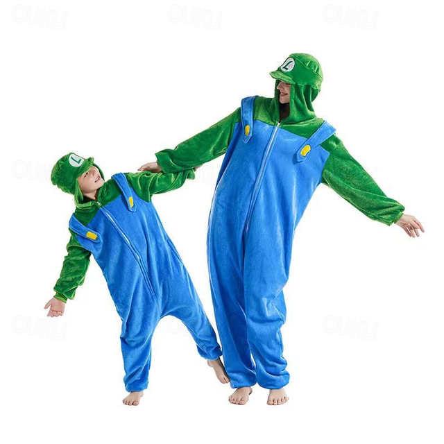  Kid's Adults' Animal Cartoon Group Costume Nightwear Onesie Pajamas Carnival Costume Animal Clown Onesie Pajamas Kigurumi Pajamas Cute For Men and Women Boys and Girls Christmas Carnival New Year