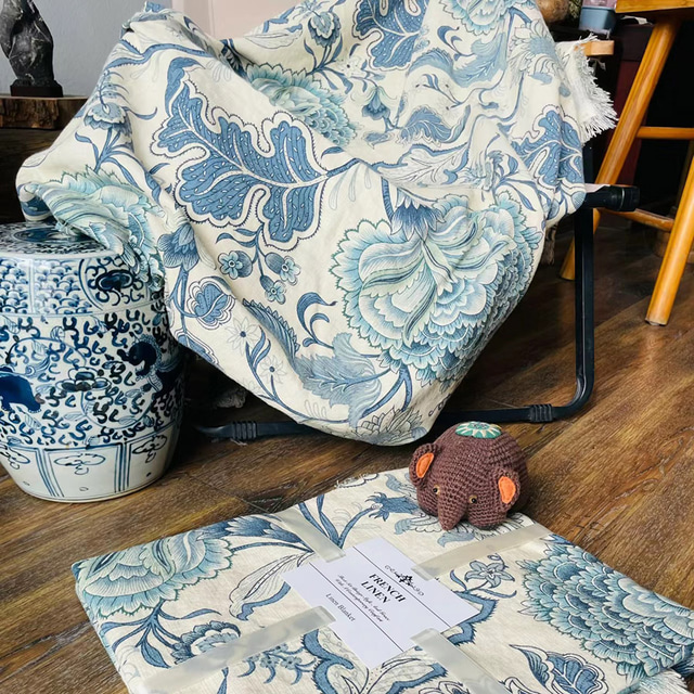  manta de tiro de lino con estampado floral con flecos para sofá/cama/sofá/regalo, lino lavado natural color sólido suave transpirable acogedora casa de campo boho decoración del hogar