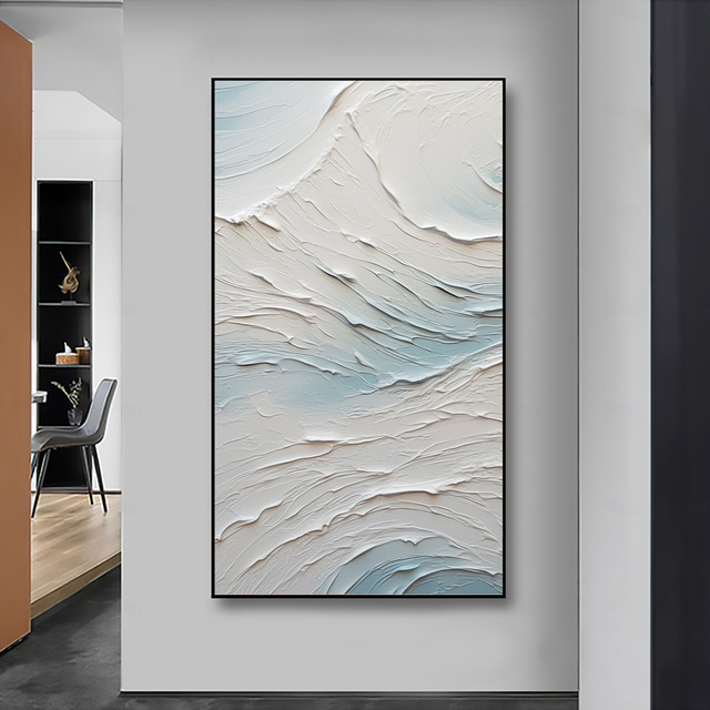 håndlaget oljemaleri lerret veggkunst dekor original abstrakt strand i full for hjemmeinnredning med strukket ramme uten indre ramme maleri