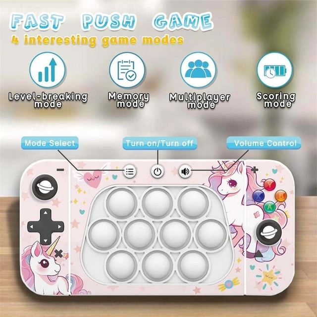 Fast Push Handheld Game Pop Light Up Game Toys Upgraded Version 2
