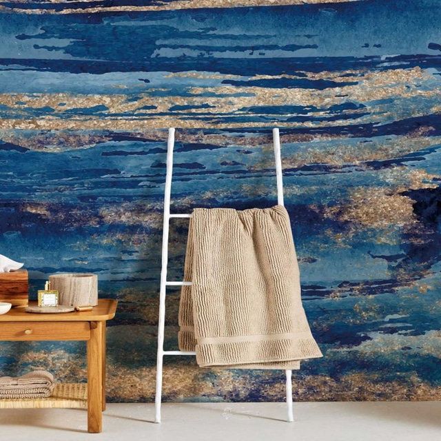  Fonds d'écran cool papier peint bleu papier peint abstrait marbre revêtement mural autocollant peler et coller amovible PVC/vinyle matériau auto-adhésif/adhésif requis décoration murale pour salon