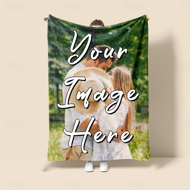  Customized Blanket with 4 Photos Personalized Gifts Customized Picture Blanket I Love You Gifts Birthday Gift for Wife Husband Girlfriend Boyfriend