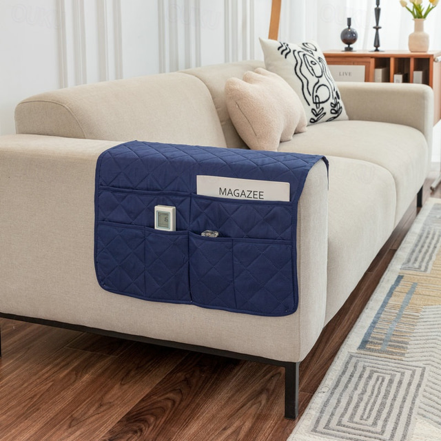  1 peça capas de apoio de braço para cadeiras e sofás capas de braço de sofá para capas de apoio de braço de sofá com bolso lateral protetor de móveis antiderrapante capas de apoio de braço laváveis