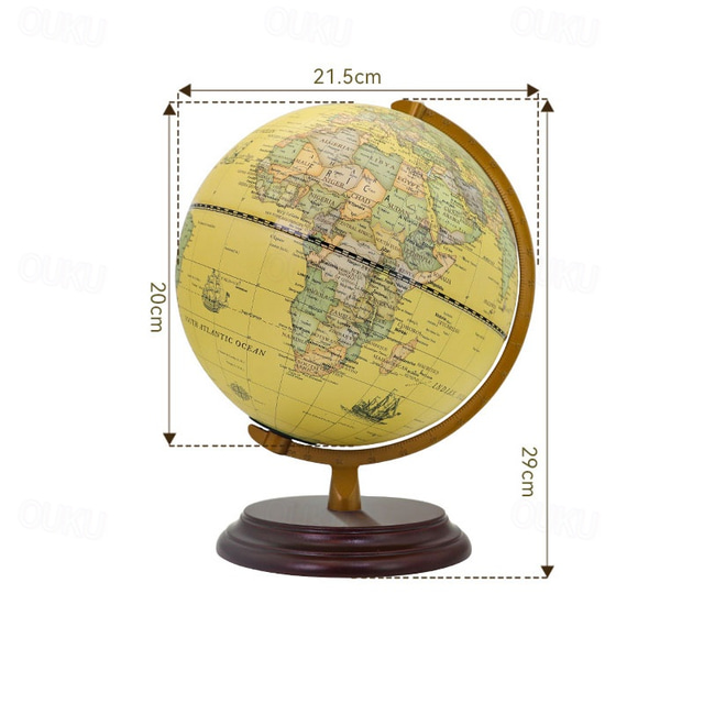  antique globe dia - mini globe - מפה מודרנית בצבע עתיק - מפה באנגלית - חינוכית/גיאוגרפית