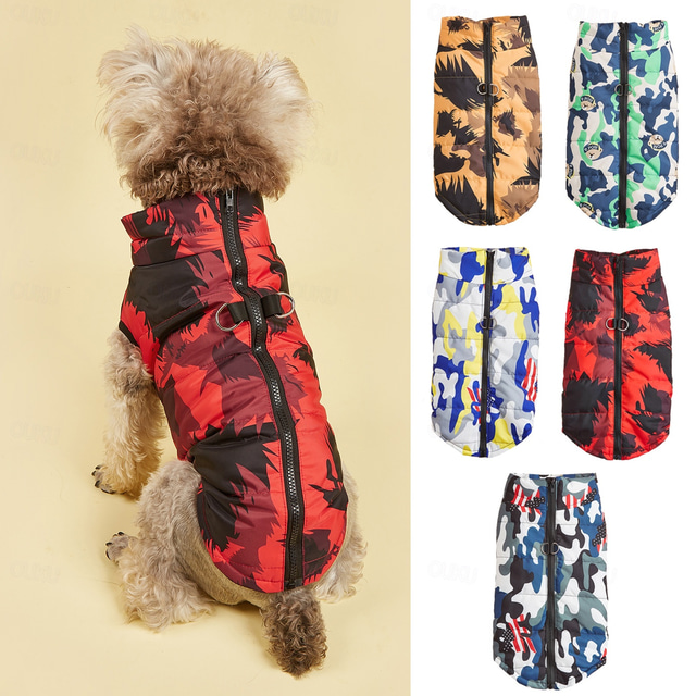  Dog Cat Coat Jacket Vest Fashion Sports & Outdoors Winter Waterproof Breathable Soft Washable Comfortable Outdoor Casual Daily Dog Clothing for Bichon Frise Pomeranian Baby Pet Papillon Small