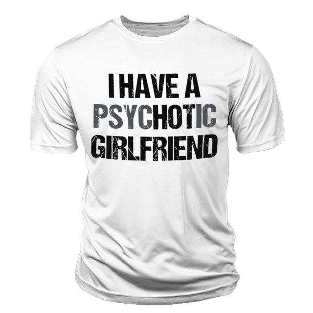  Men's Graphic Letters T shirt Short Sleeve T shirt 3D Print Crew Neck Shirt Daily Designer Retro Vintage Sports Outdoor Holiday Going out Black White Navy Blue Spring & Summer Clothing Apparel S M L
