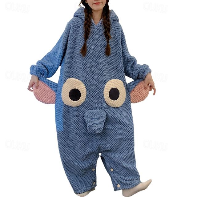  Adults' Animal Nightwear Onesie Pajamas Onesie Costume Animal Onesie Pajamas Kigurumi Pajamas Cute For Women's Carnival Cartoon
